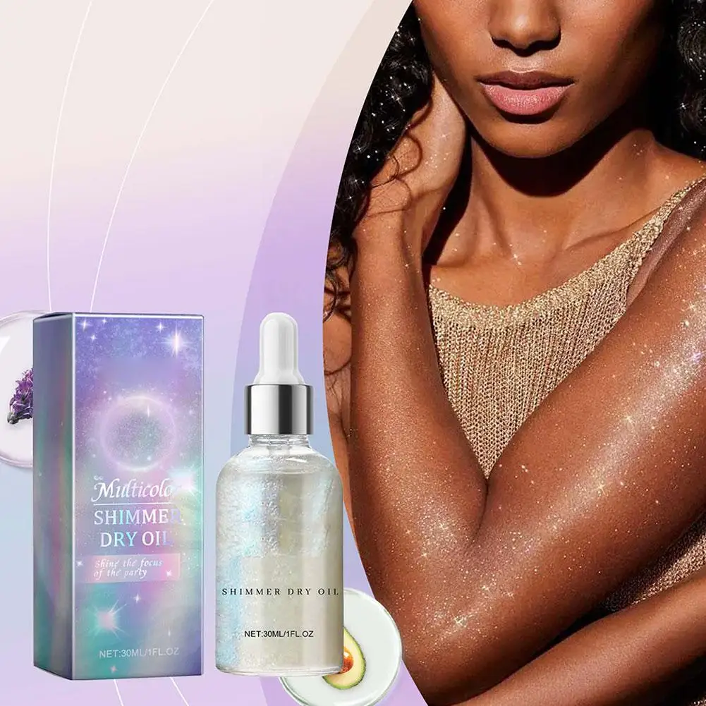 Evidenziatore liquido Olio per trucco Cosmetico Lucido Glitter Viso Corpo Evidenziatore luccicante Impermeabile Bellezza delle donne a lunga durata