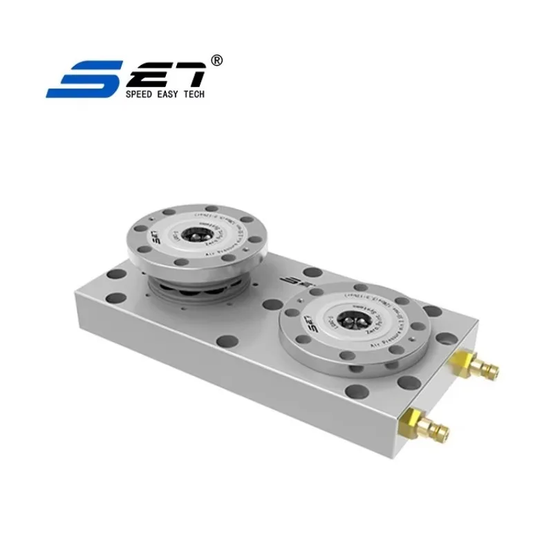 Q2GWB-5 Source Factory Flange Mounted Two Unit Zero Point Positioner Base Board Hardened Stainless Steel 2x5KN Clamping Machine