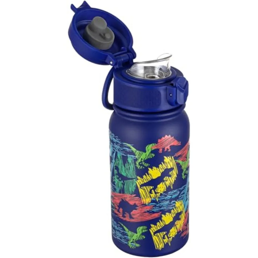 Insulated Water Bottle 12oz, Leakproof Stainless Steel Thermos, BPA Free Double Wall Vacuum Insulated Bottle for School, Travel