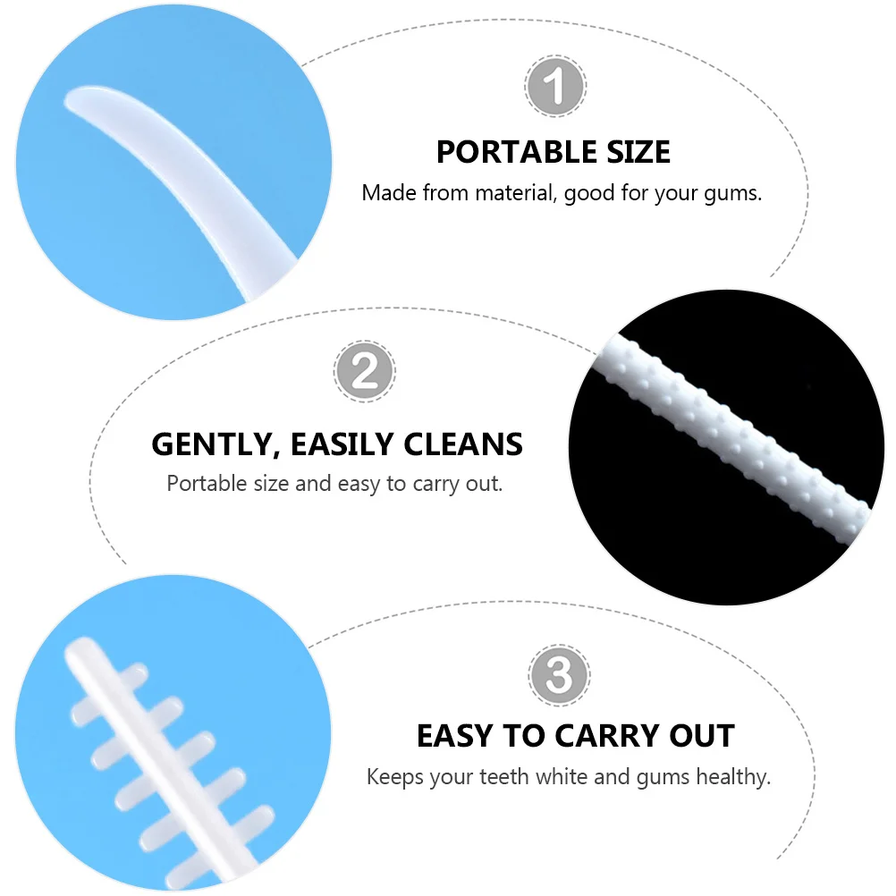 300 قطعة فرشاة بين الأسنان مسواك المنظفات آمنة العناية باللثة المحمولة حجم تبييض الأسنان منع تسوس فرشاة بين الأسنان #5