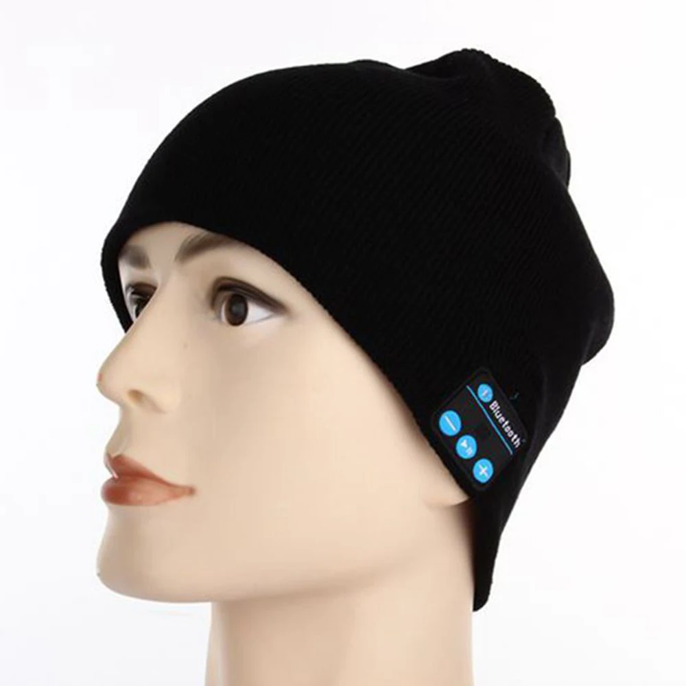 Bluetooth-compatible Earphone Music Hat Winter Wireless Headphone Cap Headset Mic Outdoor Cycling Hiking Knitted Hat