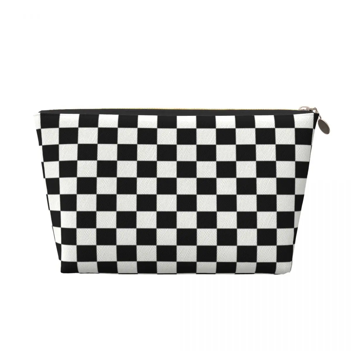 Custom Classic Checkerboard Cosmetic Bag Women Cute Big Capacity Chess Board Makeup Case Beauty Storage Toiletry Bags