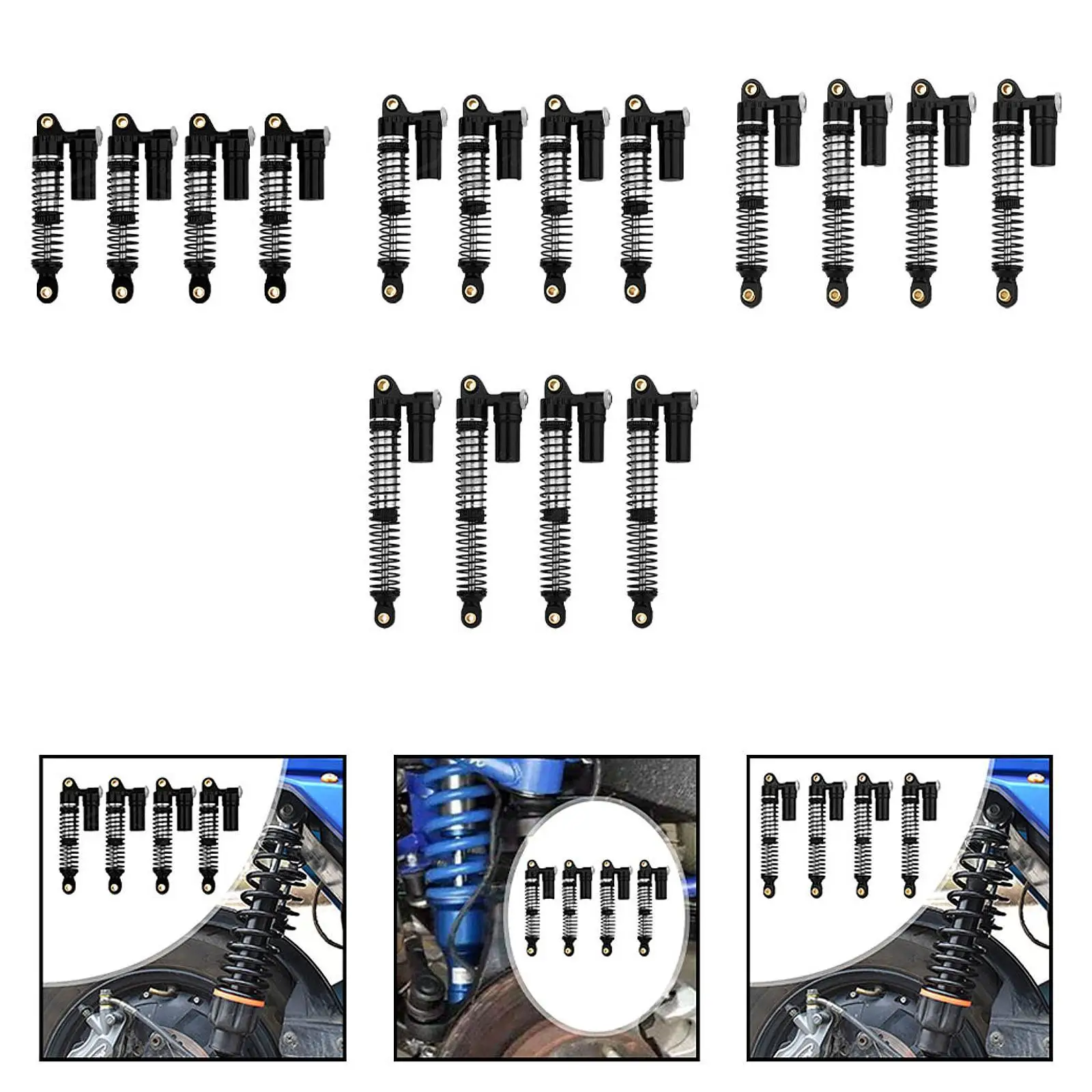 

Shock Absorber Replacement Coil Spring Riding Accessories Flexible Oil Damper for TRX4M Scooter Quads All-terrain Vehicle ATV