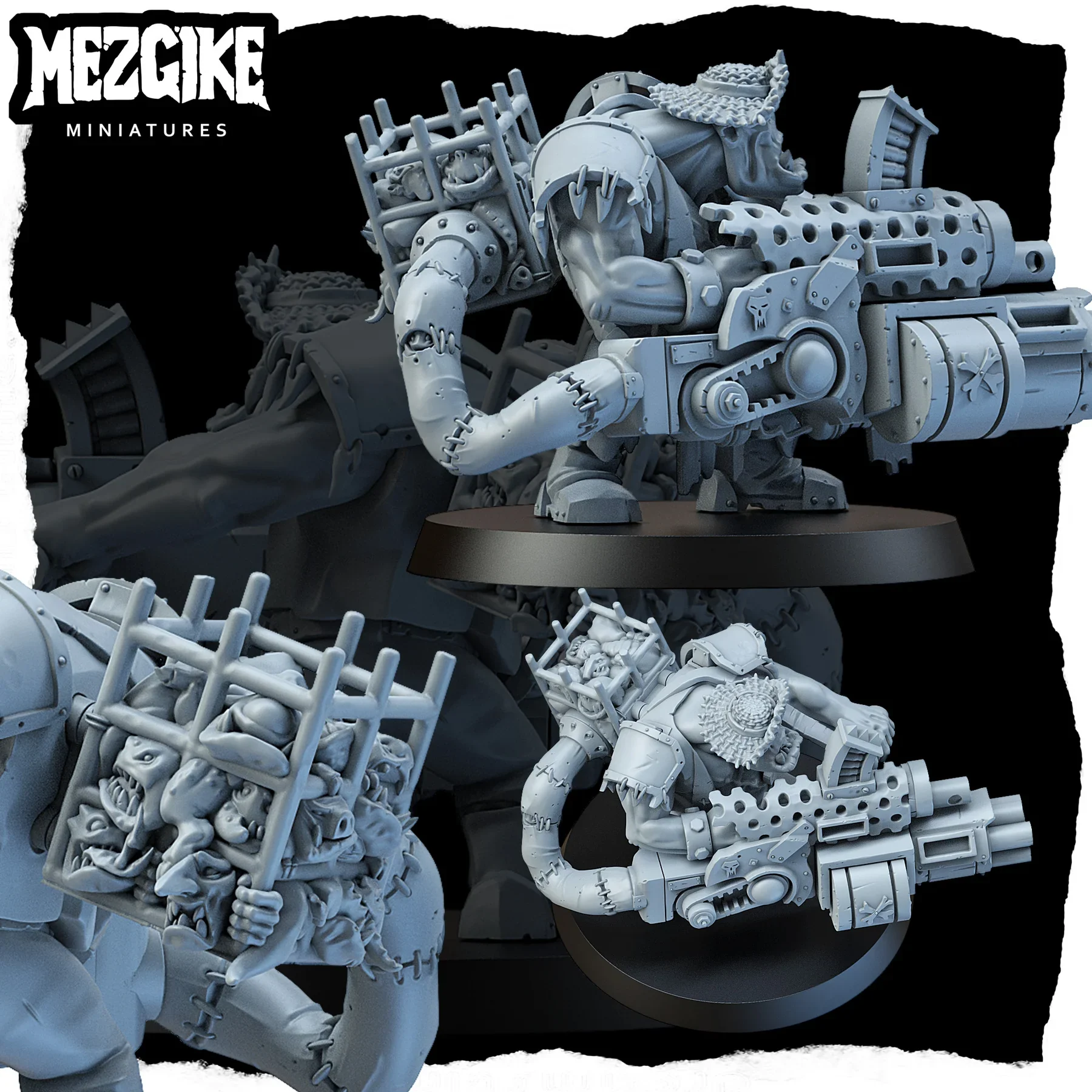 Miniature Orc Bots Gunners, figurine en peau verte, mob Blitz boyz, modèle en résine imprimée HD 3D, jeu de guerre proxy d'action
