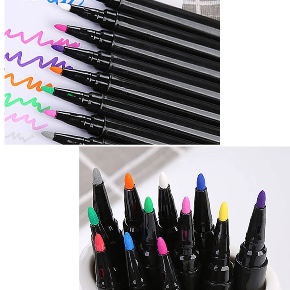 Liquid Chalk LED Fluorescent Board Pen Wipe Traceless Watercolor Paint Pens Plastic Student Kids