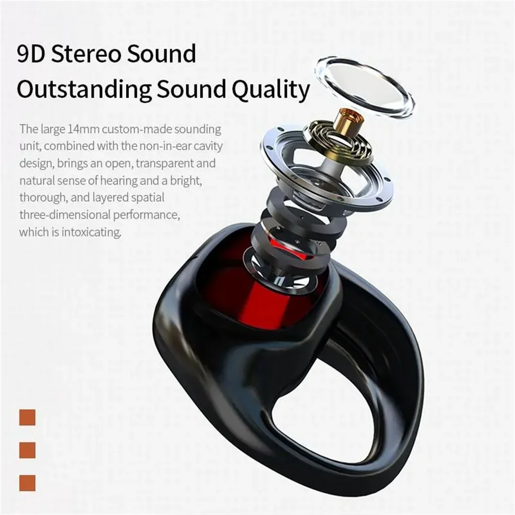 JS270 Bone Conduction Wireless Ear Hanging Headphones 5.3 IPX7 Waterproof Sponge Noise Canceling Anti-leakage Sound Earphones