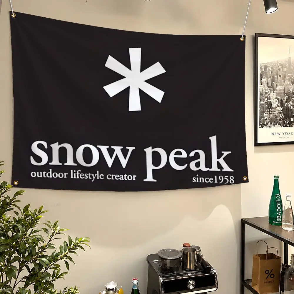 Brand S-Snow P-Peak Takibi Titanium Flags Wall Hanging Flag Banners For Birthday Parties Outdoor Bedroom Dorm Room Decor