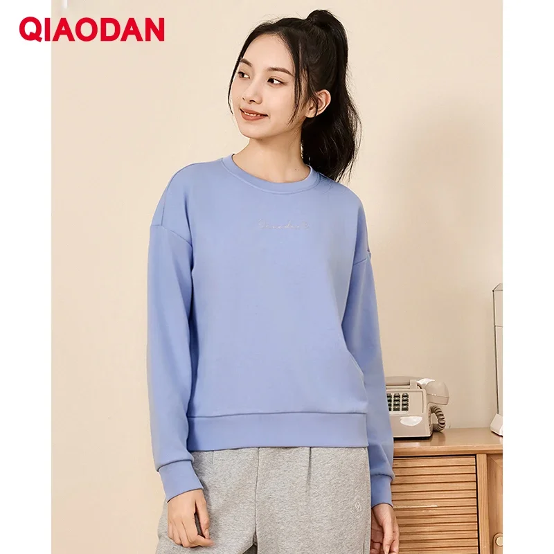 

QIAODAN Women's Sweatshirt Long Sleeve T-shirts Breathable Comfortable Running Tops 2026 Gym Fitness Sportswear XWD32231331A