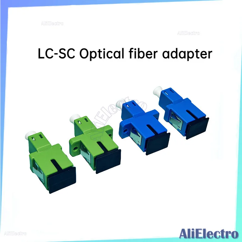 

1pc SC-LC Fiber Optic Adapter Plastic Shell Coupler Flange Single Mode Optical Fiber Connector Flange Square joint Adapter