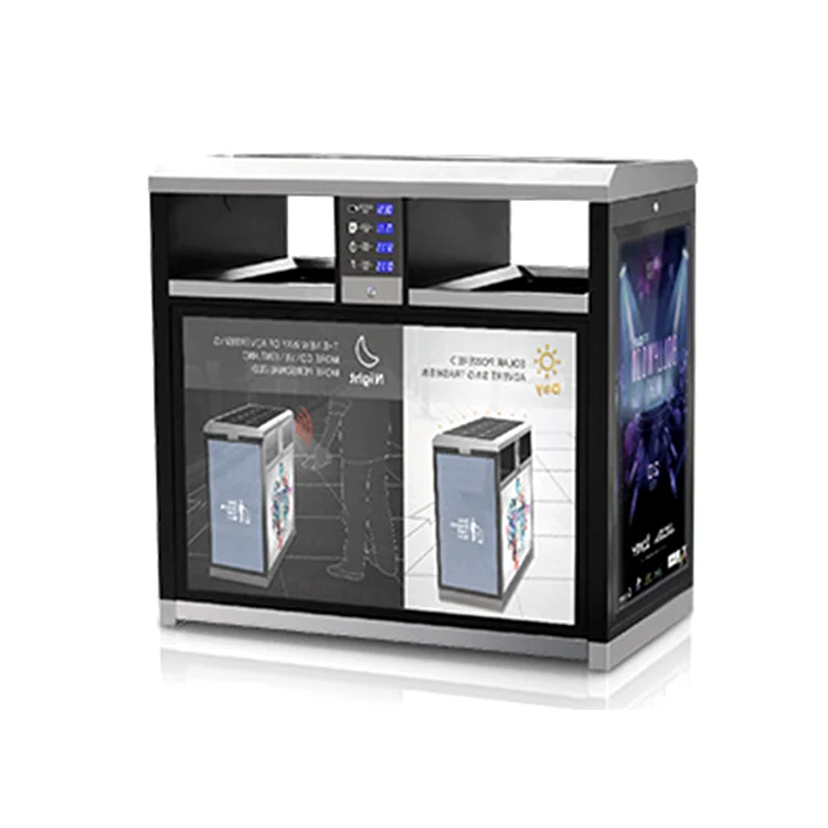 

Sorting Gold Metal Touchless Automatic Outdoor Stainless 130L Smart Garbage Sensor Trash Bin With Wheels