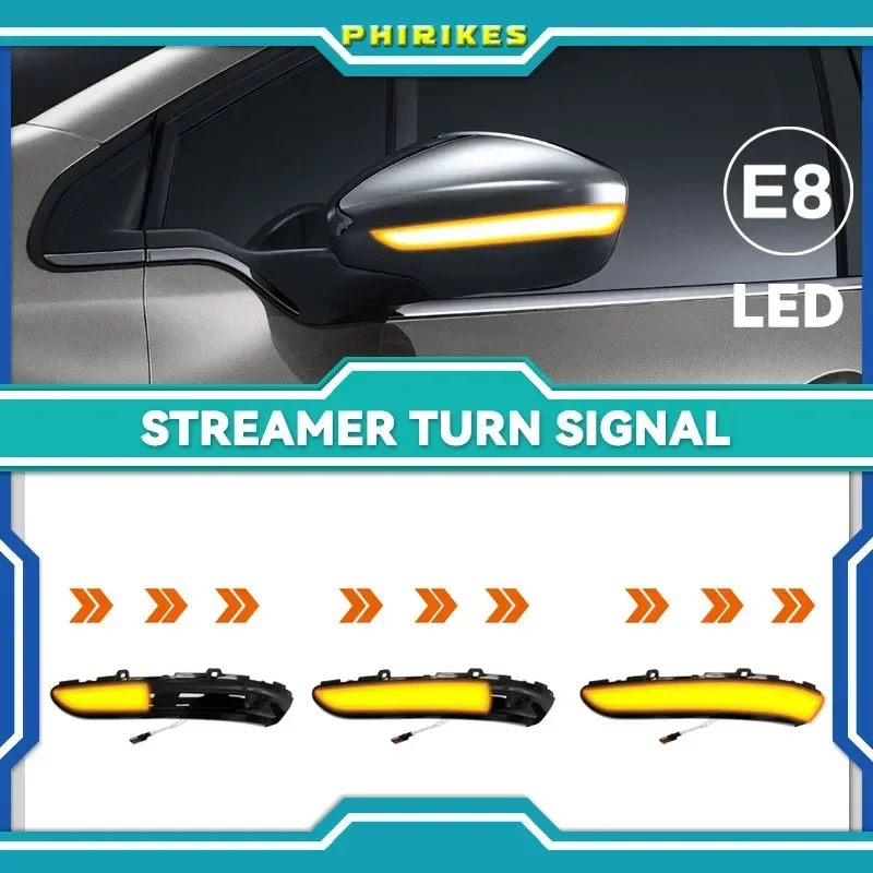 

Dynamic LED Side Mirror Blinker Lights Turn Signal Lamps 2PCS For Peugeot 2008 208 2013-2020 For Citroen C3 C4 Cactus 2016-