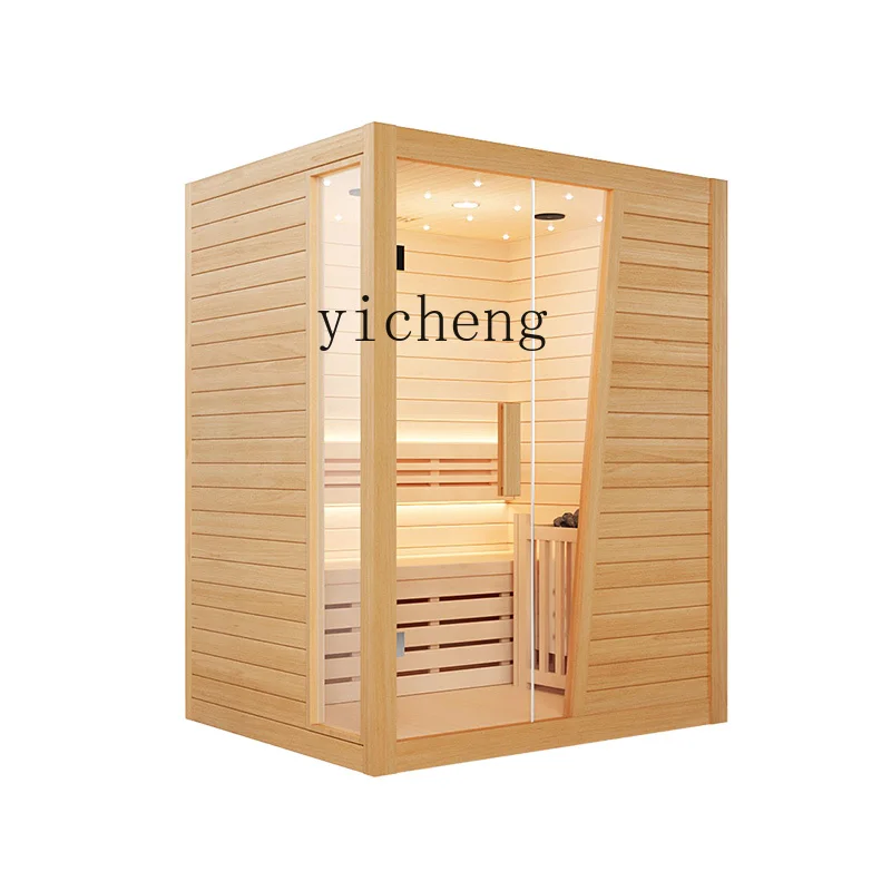 

ZC household solid wood sauna light wave dry steam room sauna furnace steam wet steam room