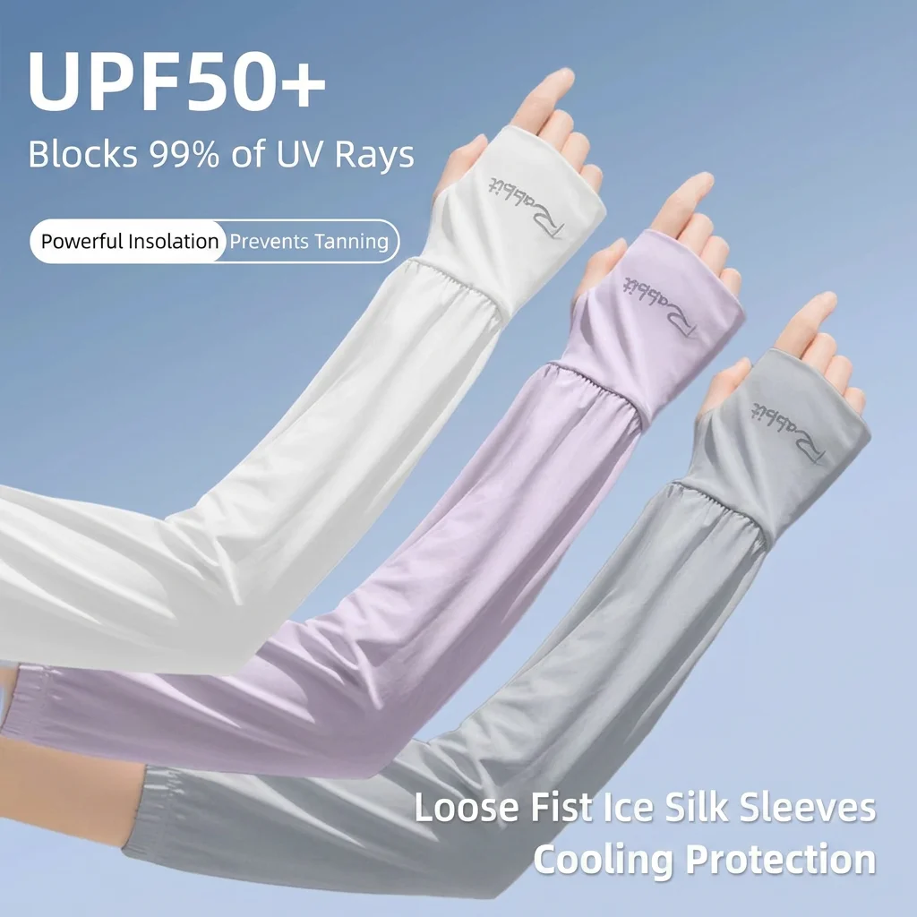 Uv Arm Sleeves Upf50+ Sun Sleeves Stretchable Cooling Sleeves Comfortable For Summer Daily Outings Spring