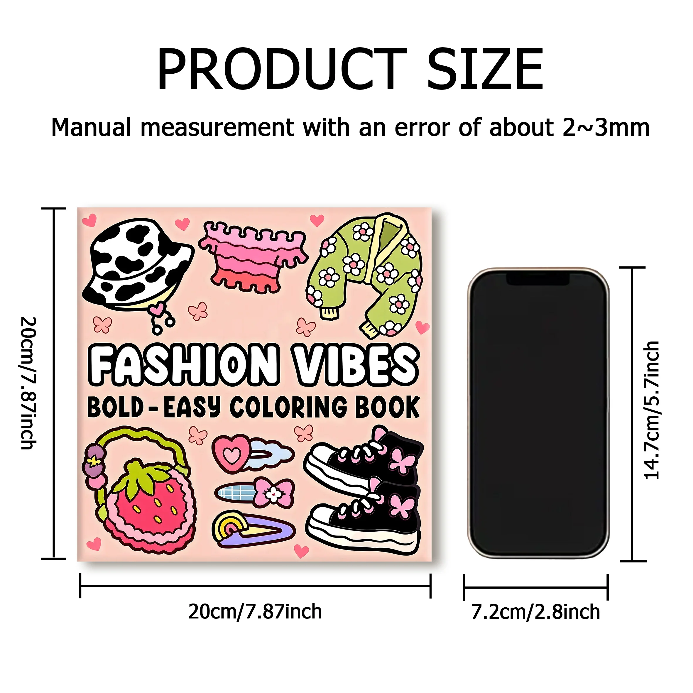 FASHION VIBES Bold-easy Patterns Coloring Book for Adults Cute Drawing Book Perfect Gift for Party and Birthday