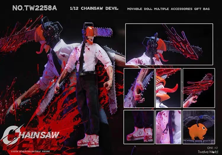 [Stock] TWTOYS 1/12 Chainsaw Hunter Electric 6 Inch Action Action Figure Hand