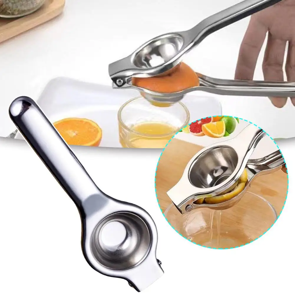 

Thickened Stainless Steel 304 Lemon Juicer Household Easy Use Hand Juicer Kitchen Squeezer Lemon Artifact To Press Clean An J7J7