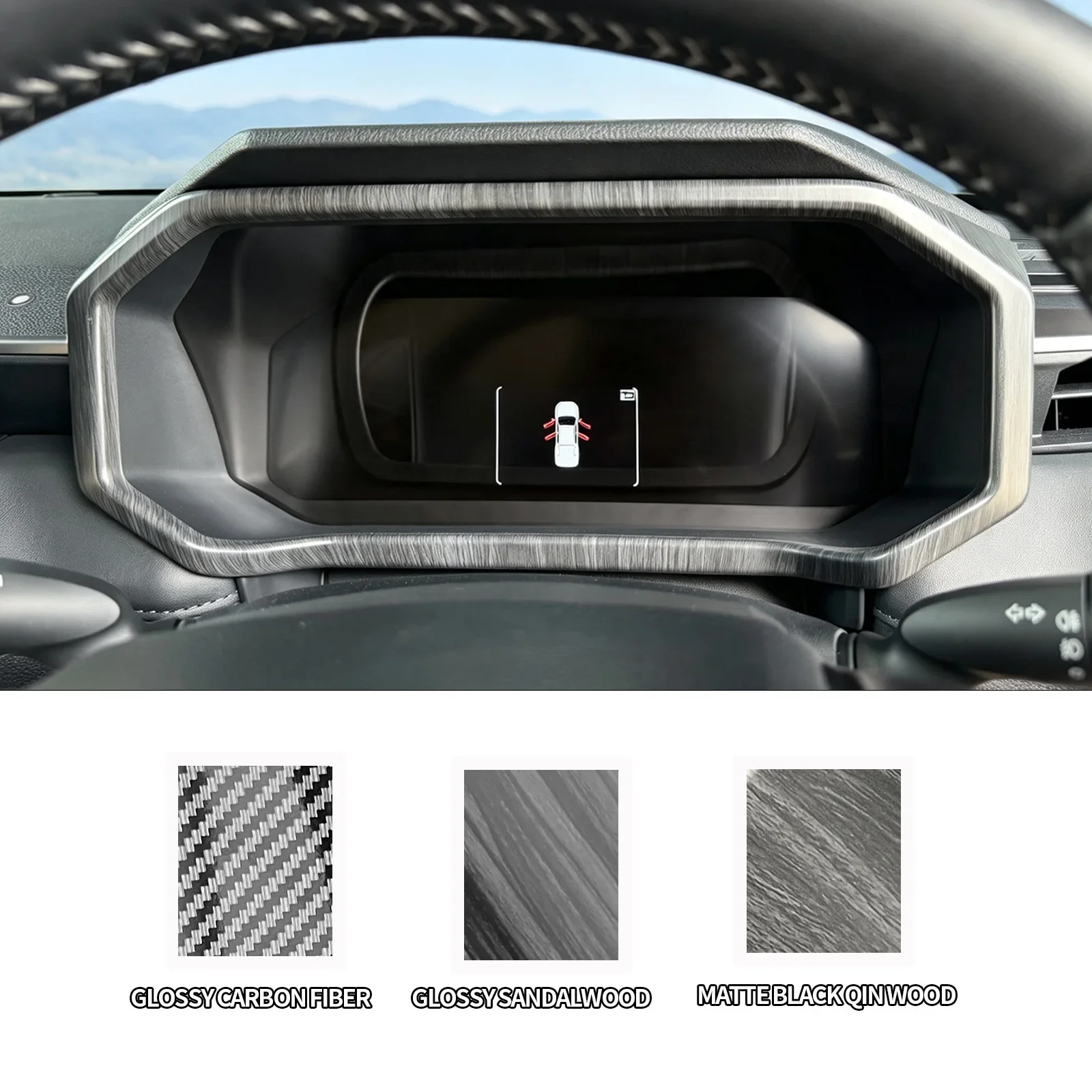 RHD For Toyota Hilux 2026 Car Instrument Panel Decorative Frame Center Console Dashboard Trim Interior Molding Cover Accessories detail image 4