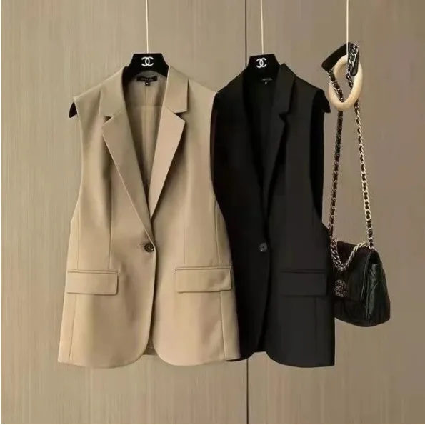 

Fashion simple temperament, capable and stylish 2023 new fashion Korean version of the waistcoat women wear tide