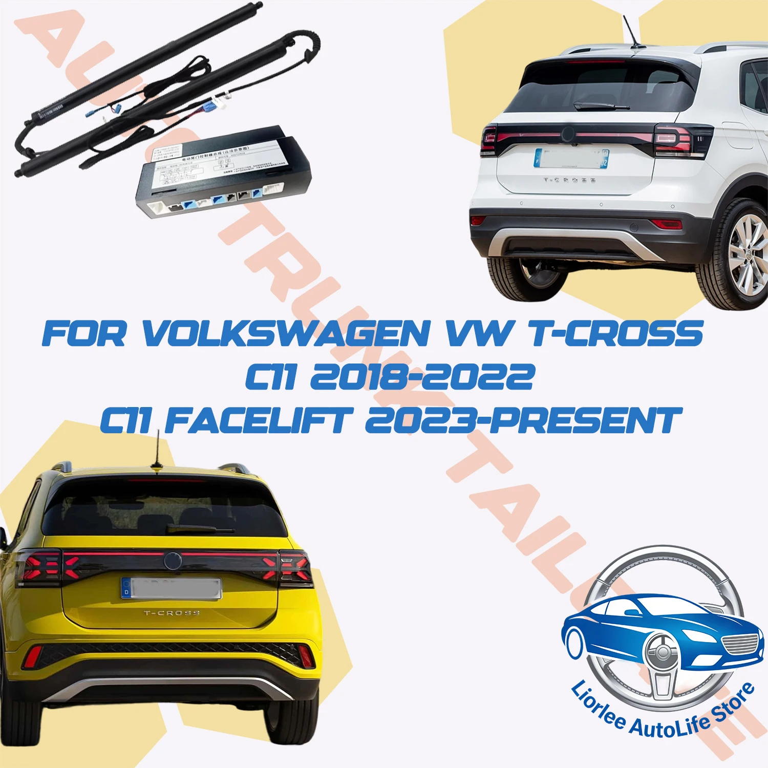 For Volkswagen VW T-Cross C11 2018-22 facelift 2023 Car Power Trunk Lift Electric Hatch Tail Gate Strut Auto Rear Door Actuator