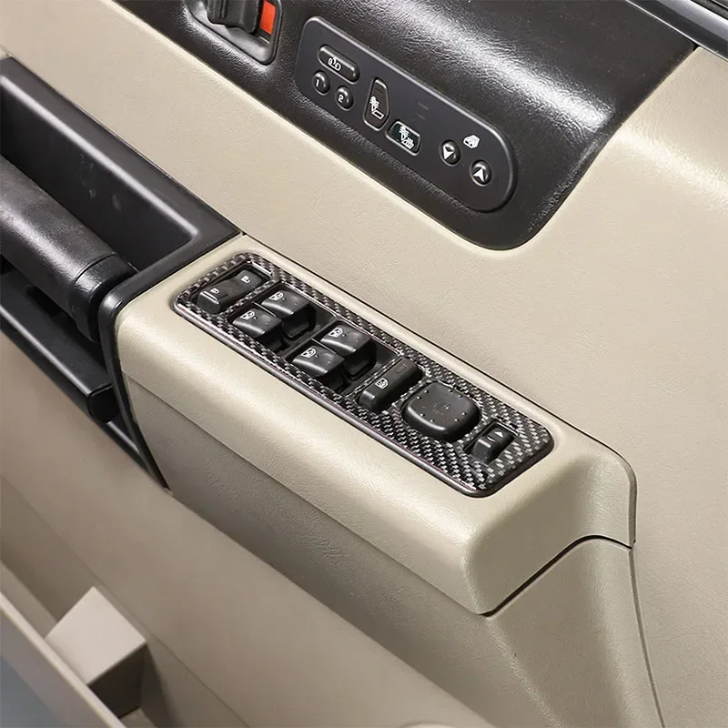 

soft carbon fiber For Hummer H2 2003-2007 car door anti-kick panel door handle steering wheel cover sticker interior accessories