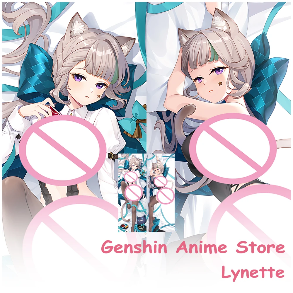 Cosplay Genshin Impact Lynette Dakimakura Pillowcase 2-Side Hugging Body Pillow Case Sexy Cushion Cover Home Bedding Decor Props