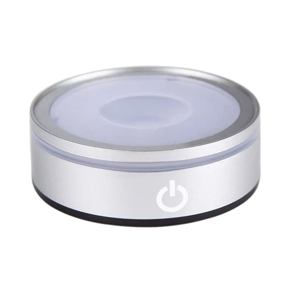 

Touch Sensitive Lamp Base Round Design Double Layer for Bedroom Living Room Bar Night Lamp Holder Lampholder