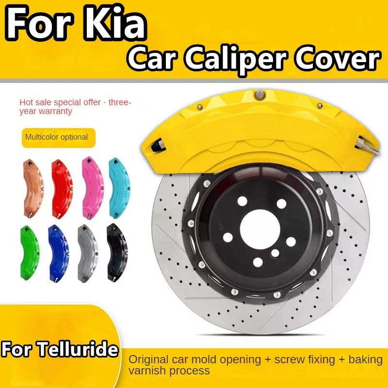 For Kia Telluride Brake Caliper Cover Aluminum Alloy Front Rear Wheel Modification Kit