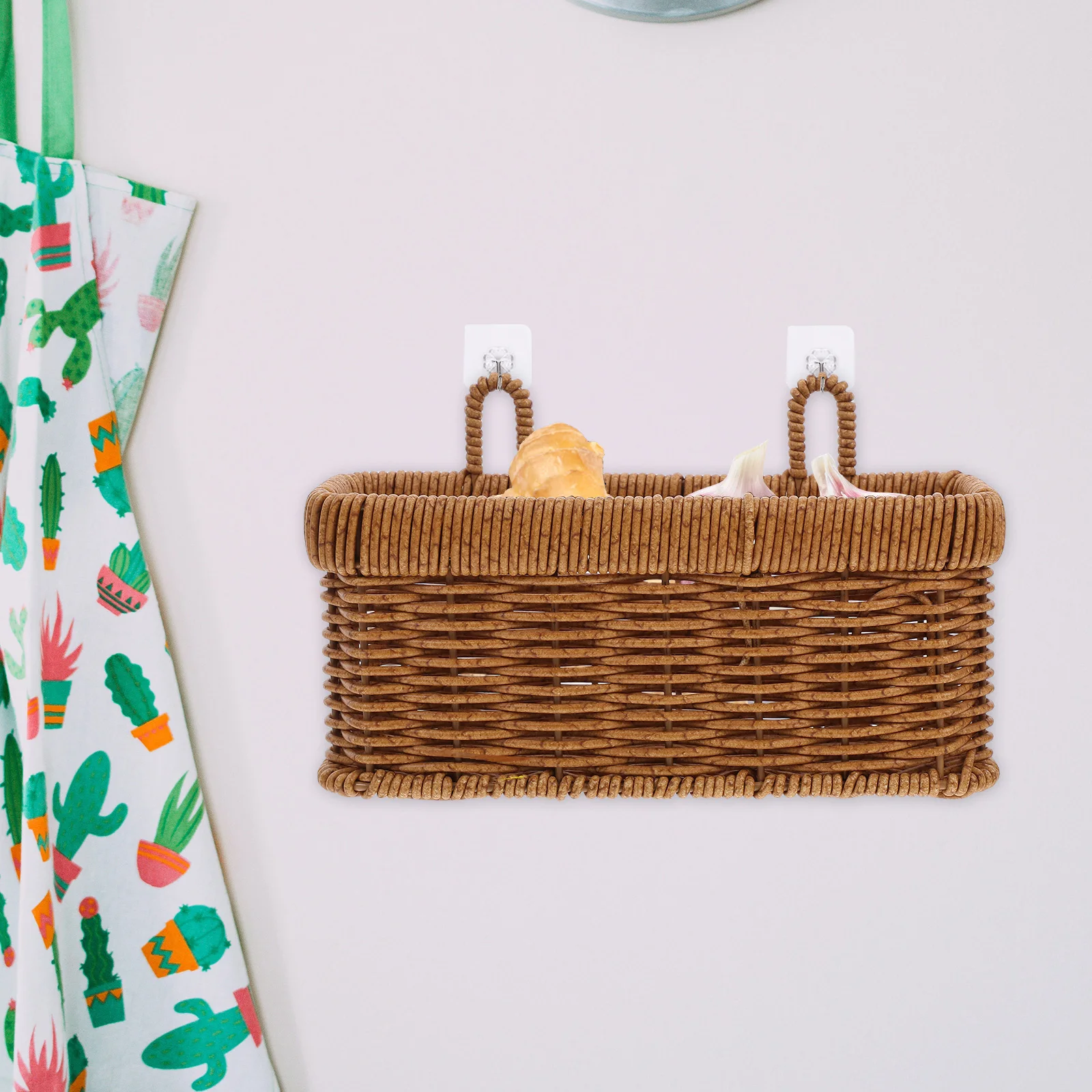 

Ginger Garlic Storage Basket Wall Mount Kitchen ganizer Fruit Vegetable Baskets Small Woven Hanging Baskets