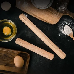 Rolling pin Solid wood noodle stick making dumplings household baking dumpling skins beech wood rolling stick pastry tool