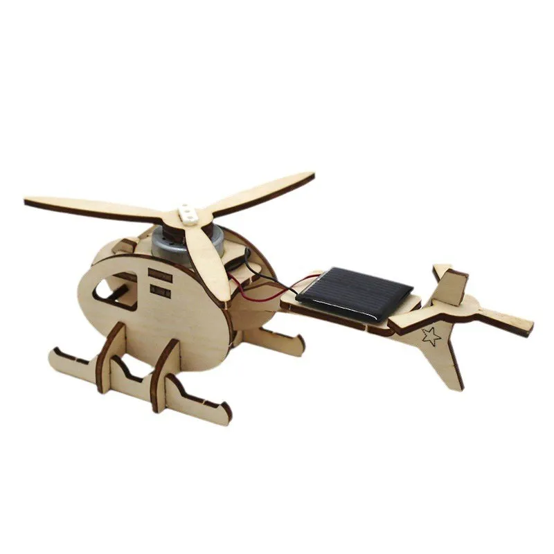 1pcs Creative Mini Solar Aircraft Model Simple Fashion Puzzle Science Gizmo For Gift Funny Assemble Helicopter Education Model G
