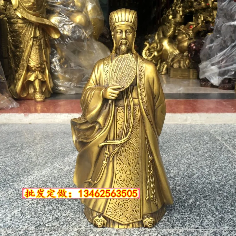 

Прямые продажи с фабрики, статуя Лианга из чистой меди, волк, Zhuge, украшения Kongming, мебель для дома фэн-шуй