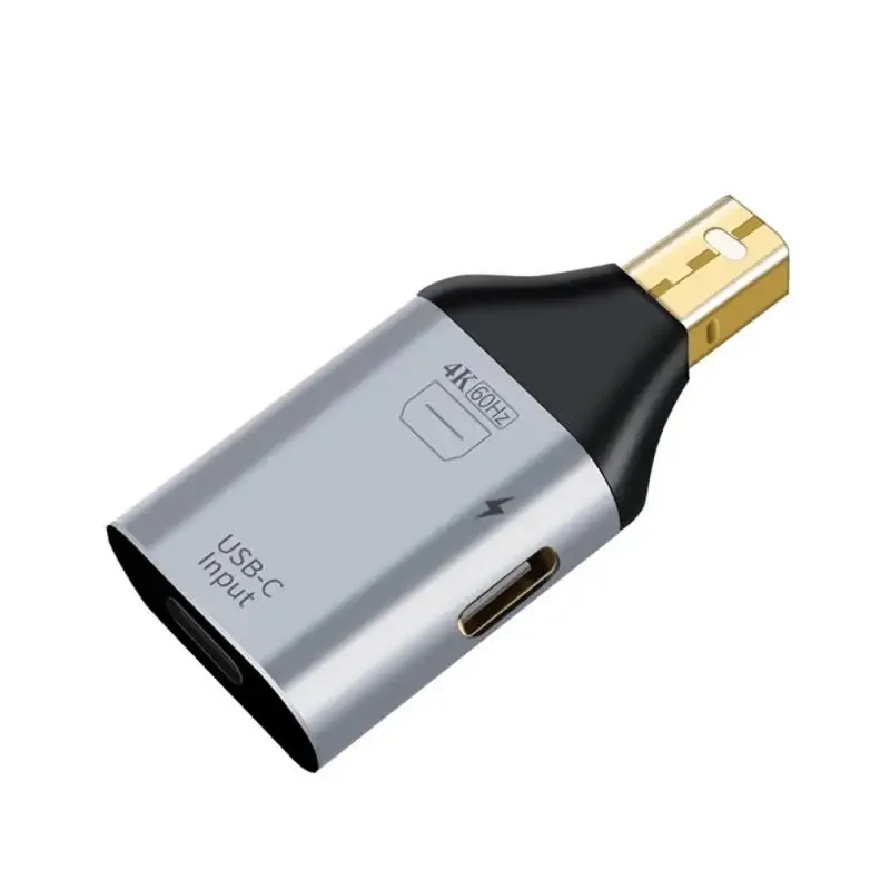 Aluminum Alloy Dp Converter Usb-c 4k@60hz Type C To Hdmi-compatible Adapter Mini 4k Usb C To Dp/hdmi-compatible Converter Header