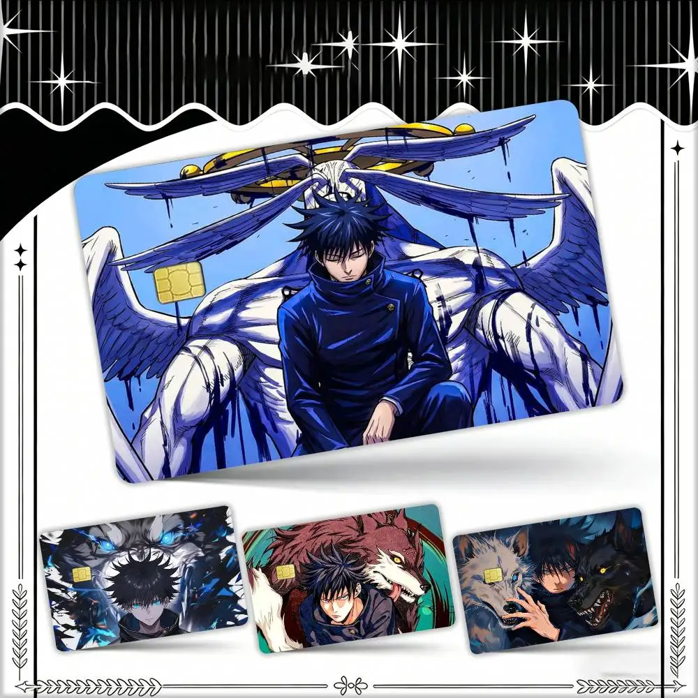 

F-Fushiguro M-egumi Anime Waterproof Film Skin Cover Credit Card Stickers Debit Front Bank Bus Pass