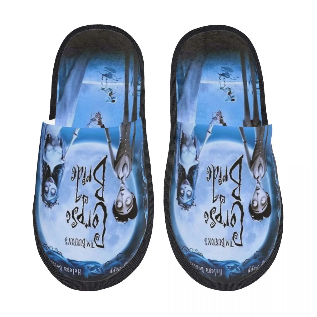 Horror Corpse Bride Movie House Slippers Anti-skid Halloween Flim Soft Memory Foam Cotton Slippers Living Room