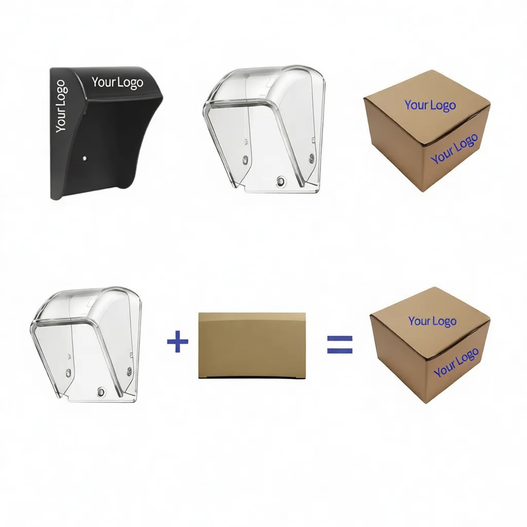 Outdoor Doorbell Protection Cover Waterproof Clear PC Rain Shield Case For Wireless Video Intercom Smart Home Security Devices