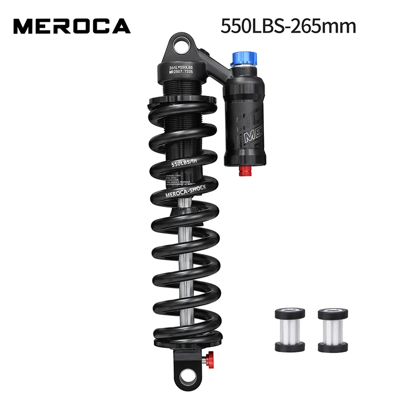 MEROCA RCT2 Mountainbike-Federstoßdämpfer 190 mm/210 mm/230 mm mit Luftdruck-/Dämpfungseinstellung DH XM MTB-Stoßdämpfer