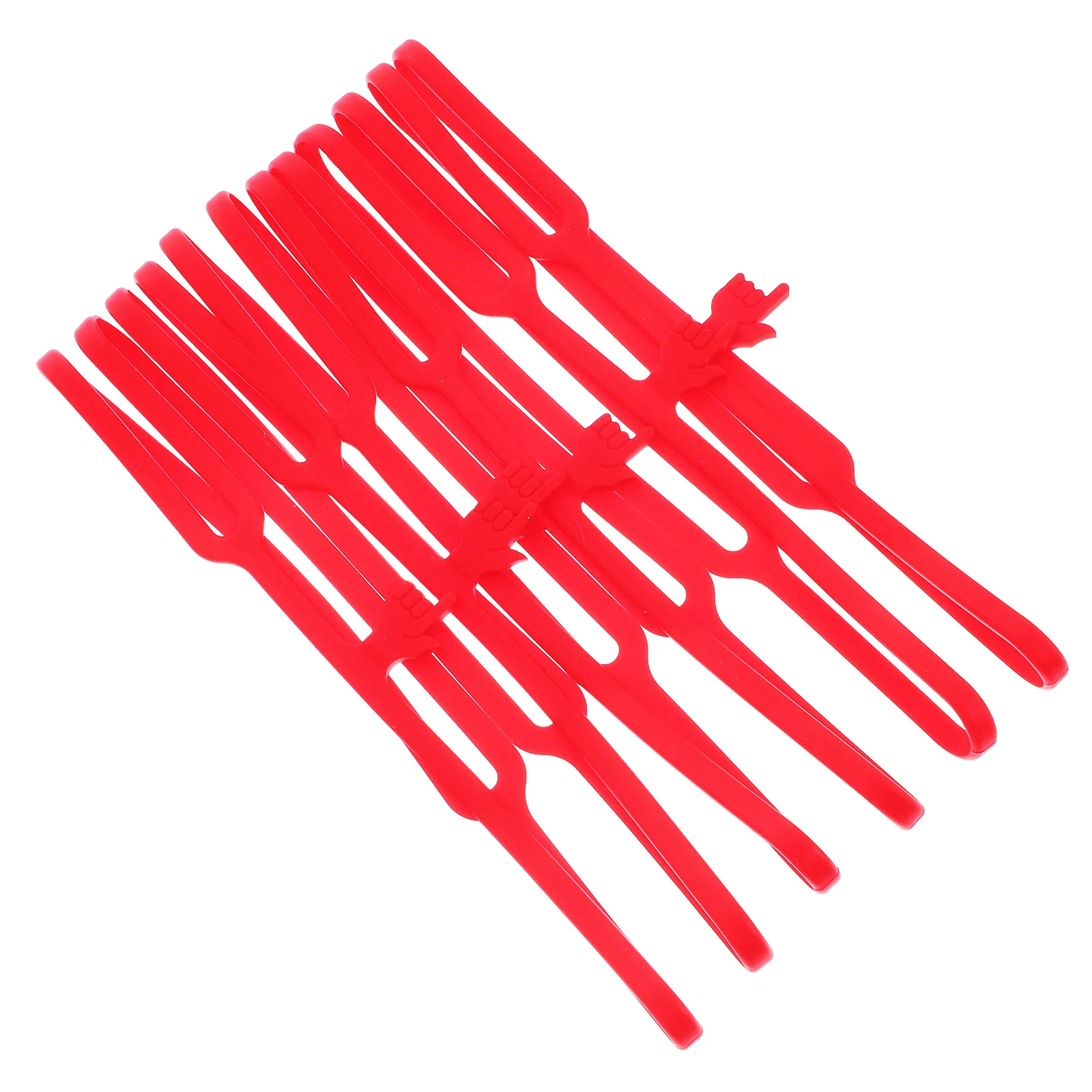 

6Pcs Finger Point Bookmarks Silicone Adorable Fun Portable Elastic Bookmarks Creative Reading Markers Student Stationery