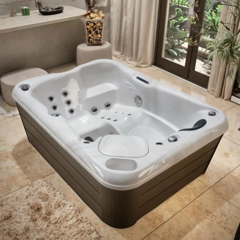 Customized Acrylic Swim Spa Hot Tub Modern Portable Control System With Spa Cover For Family Party Hotel Outdoor