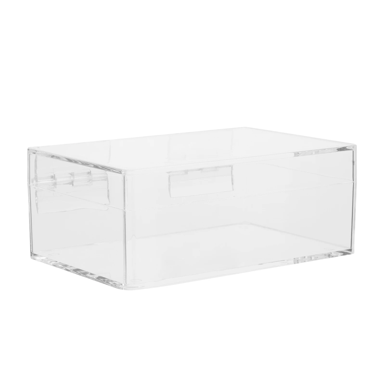 

Transparent Storage Boxes Clear Acrylic Jewelry Organizer Small Display Box with Lid Portable for Home