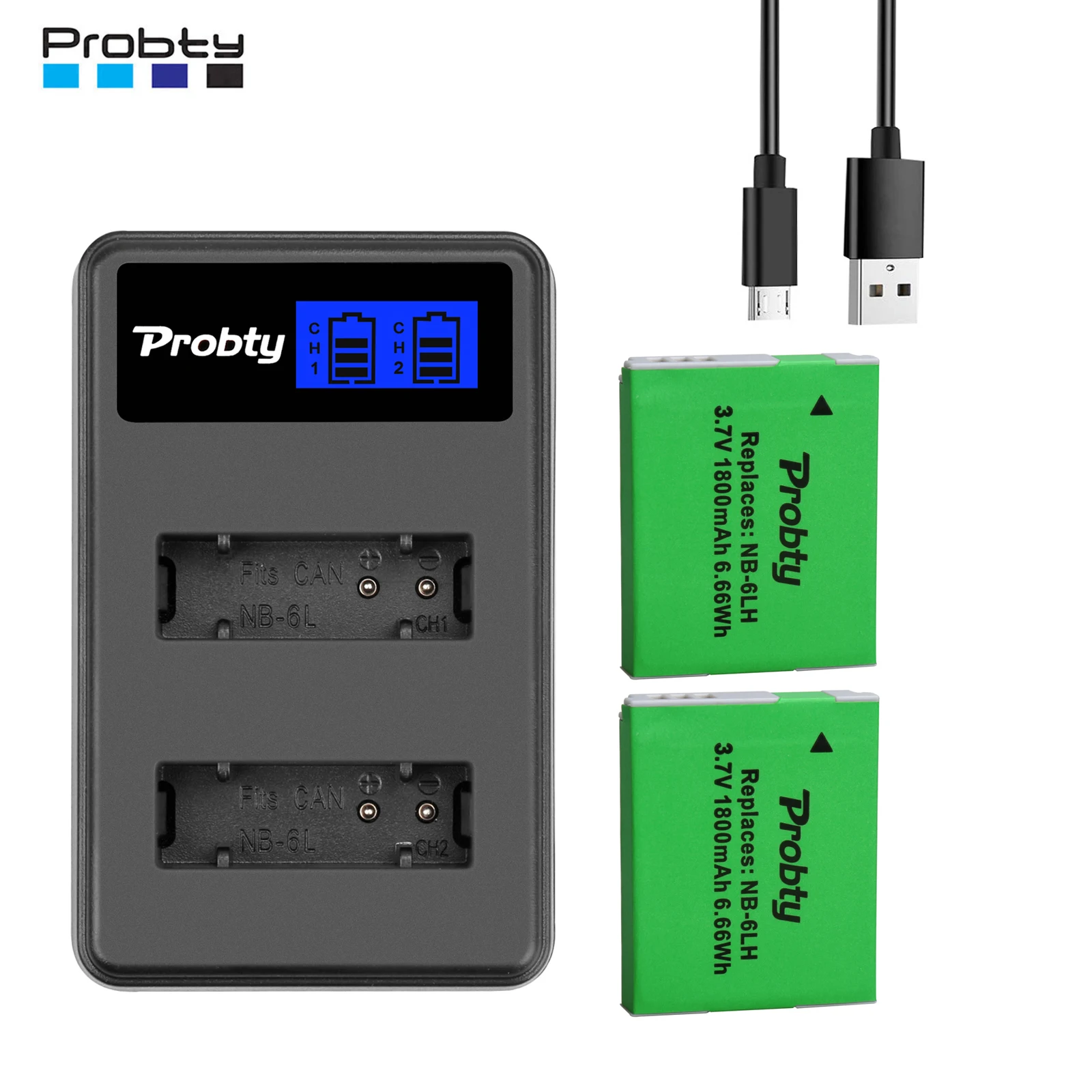 1800mAh NB-6L NB 6L NB-6LH Battery + LCD Dual USB Charger for Canon IXUS 310 SX240 SX275 SX280 SX510 SX500 HS 95