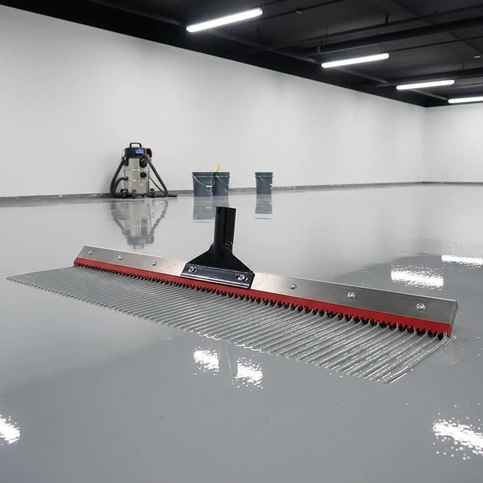Picture 5: Epoxy Floor Squeegee Lightweight Rubber Stainless Steel Cleaning Spreader Paint Rake Tool for Large Area Coating