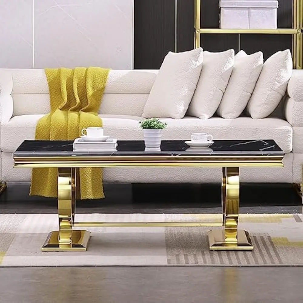 Gold Coffee Table for Living Room,48\