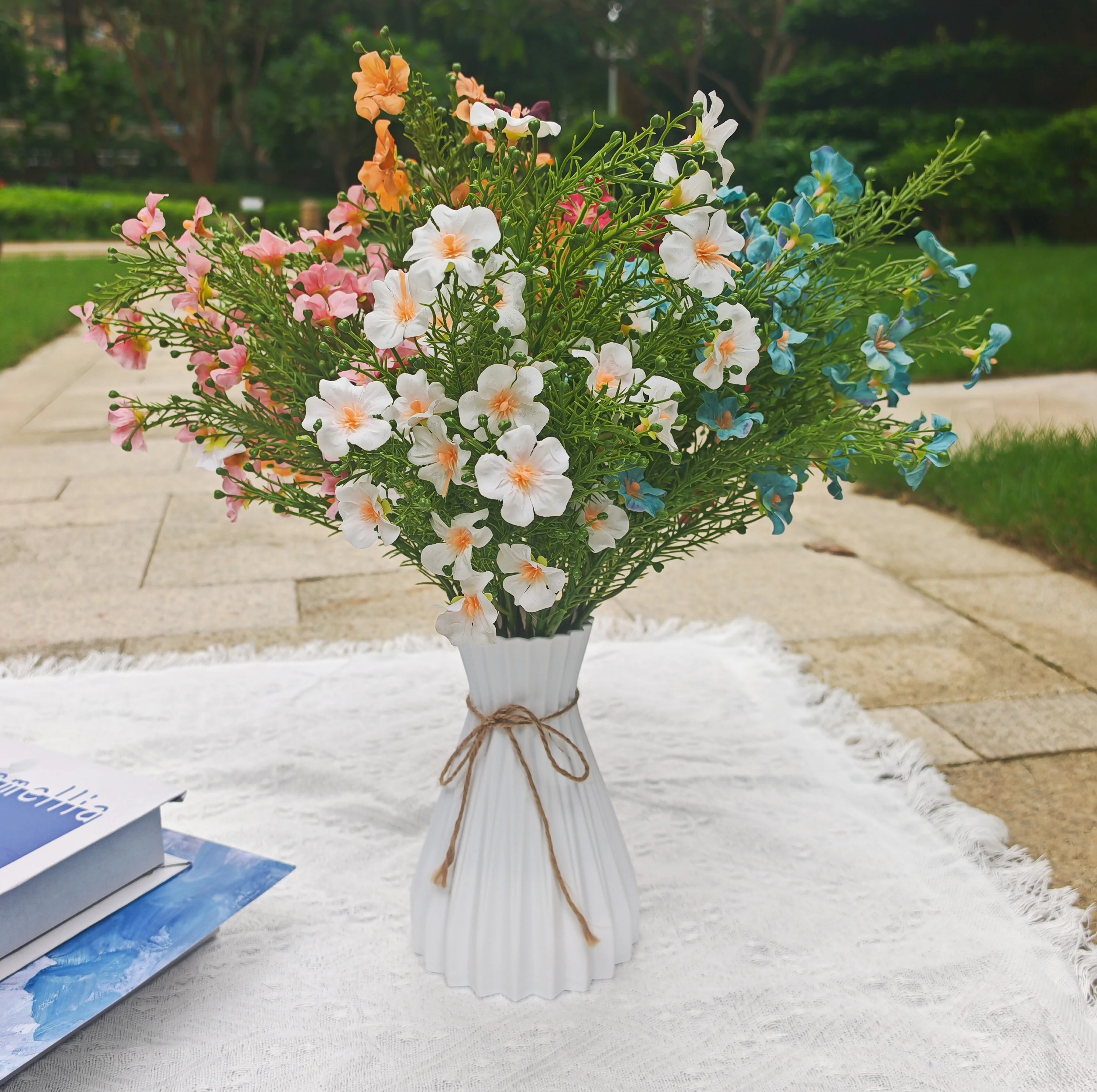 

Artificial Flowers Violet Bouquet room bedroom Home table garden plants Birthday Party Christmas gift bride wedding decoration