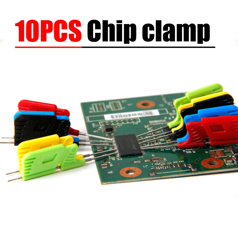 

10PCS Universal Chip Clamp SOP SOIC TSOP MSOP SSOP SOP8 SMD Burn IC Test Burning Clip Pin Socket Programmer For Logic Analyzer