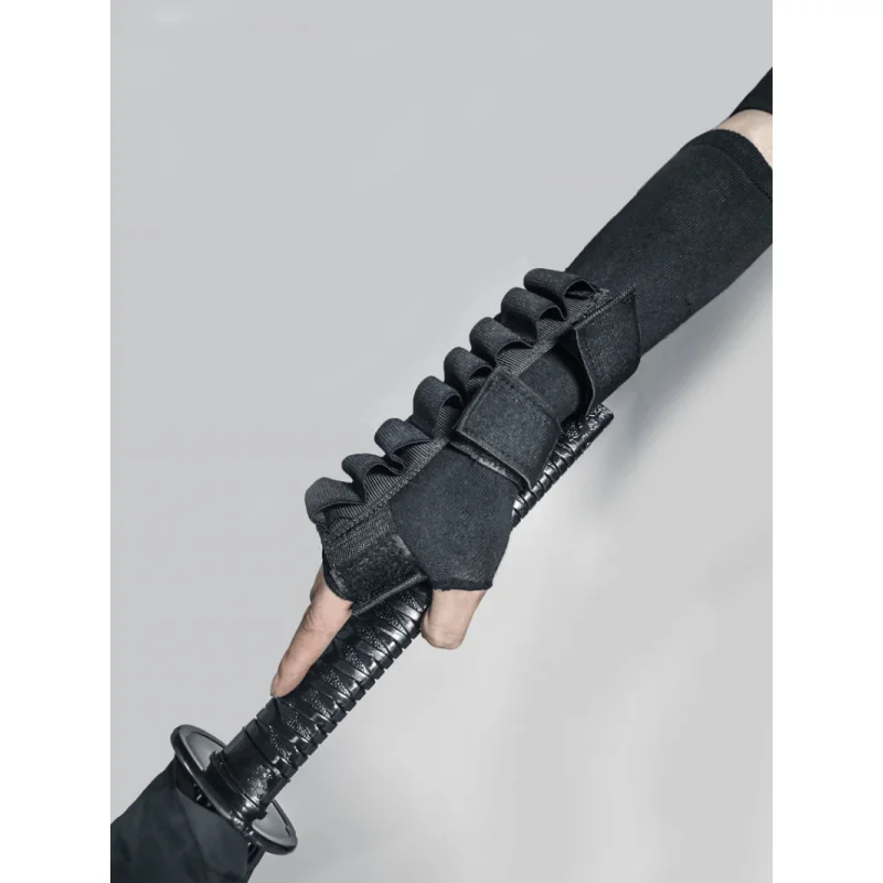 Cosplay Dark Black Bullet Holder Arm Ring Assassin Warrior Wrap Oversleeve
