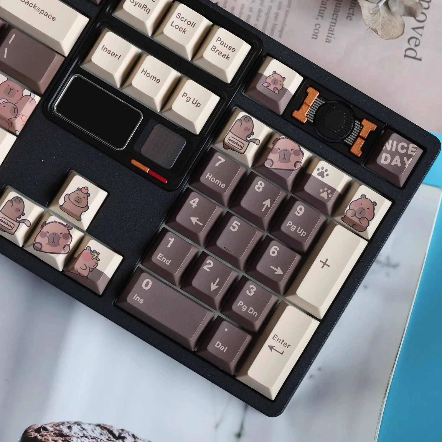JKDK Pikabala أغطية مفاتيح PBT سميكة 5-Side Dye-Sub Cherry Profile أغطية مفاتيح لـ 68/75/84/87/980 غطاء مفاتيح ميكانيكي مخصص للوحة المفاتيح