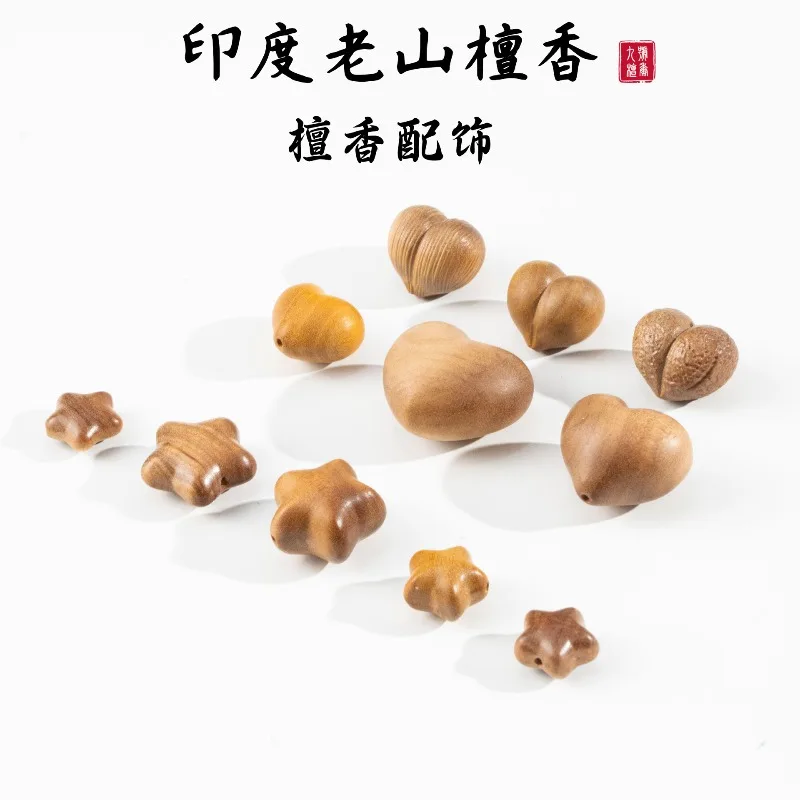 

Индийский сандаловый кулон в форме сердца и звезды, резной, для браслетов и ожерелий, DIY, различные стили, унисекс, ручная работа, на каждый день, подарок