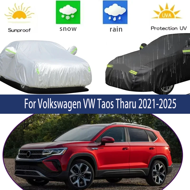 

For Volkswagen VW Taos Tharu 2021-2025 Full Car Covers Outdoor Sun Anti UV Rain Snow Dust Protection Oxford Cloth Accessories