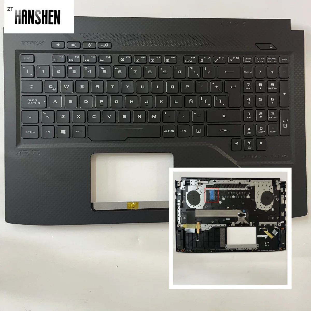 

HANSHEN LA FR PO TR AR IT for ASUS GL503 GL503VD GL503VM GL503GE Notebook Keyboard C Case