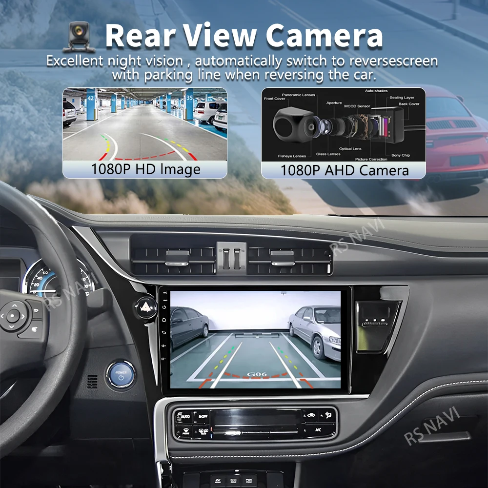 Android 16 For Toyota Corolla 11 Auris LHD 2017 - 2019 2K QLED Android Car Radio Multimedia Video Player GPS Stereo CarPlay
